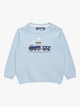 Trotters Baby Thomas Train Jumper, Icy Blue