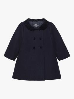 Trotters Classic Woolen Coat, Navy, Navy