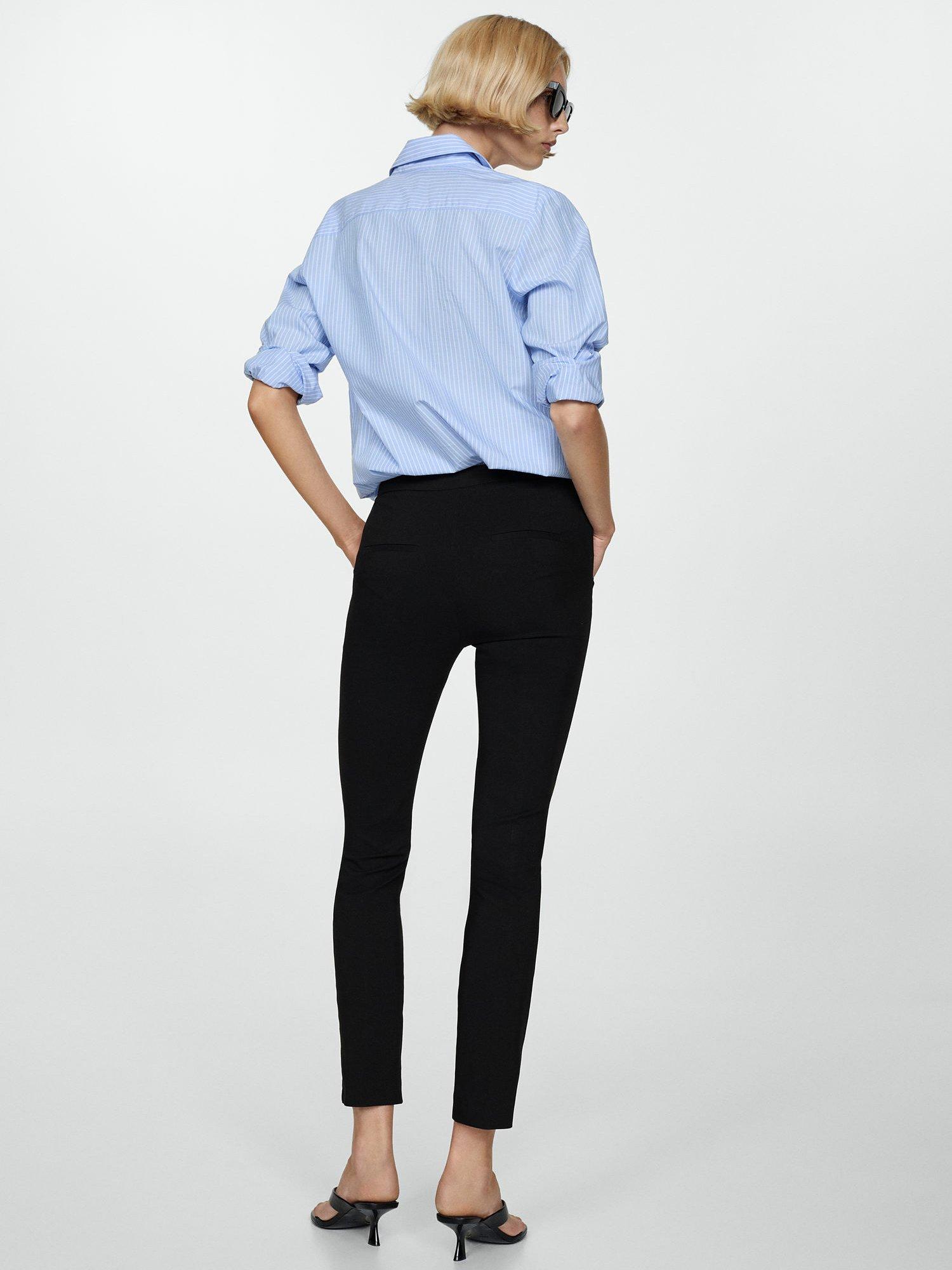 Product image 3 of 7, which shows Mango Cola Skinny Fit Tailored Trousers, Black, 10