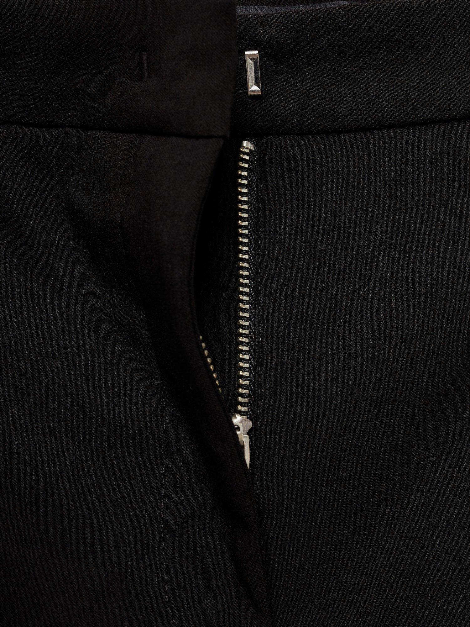 Product image 7 of 7, which shows Mango Cola Skinny Fit Tailored Trousers, Black, 10