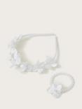 Monsoon Kids' Bridesmaid Hairband and Bracelet Set, Ivory