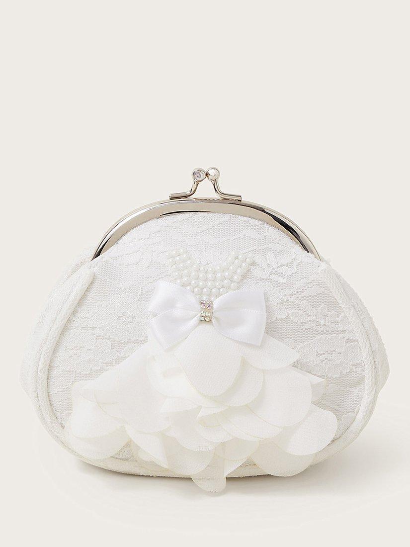 Monsoon Kids' Bridesmaid Cancan Lace Bag, Ivory