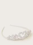 Monsoon Kids' Pearly Flower Tiara, Silver