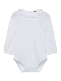 Trotters Baby Laura Anglaise Bodysuit, White, White
