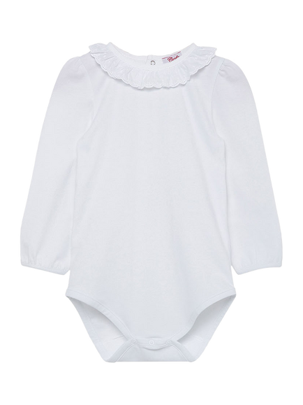 Trotters Baby Laura Anglaise Bodysuit, White, White