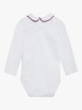Trotters Thomas Brown Baby Milo Bodysuit, White/Red