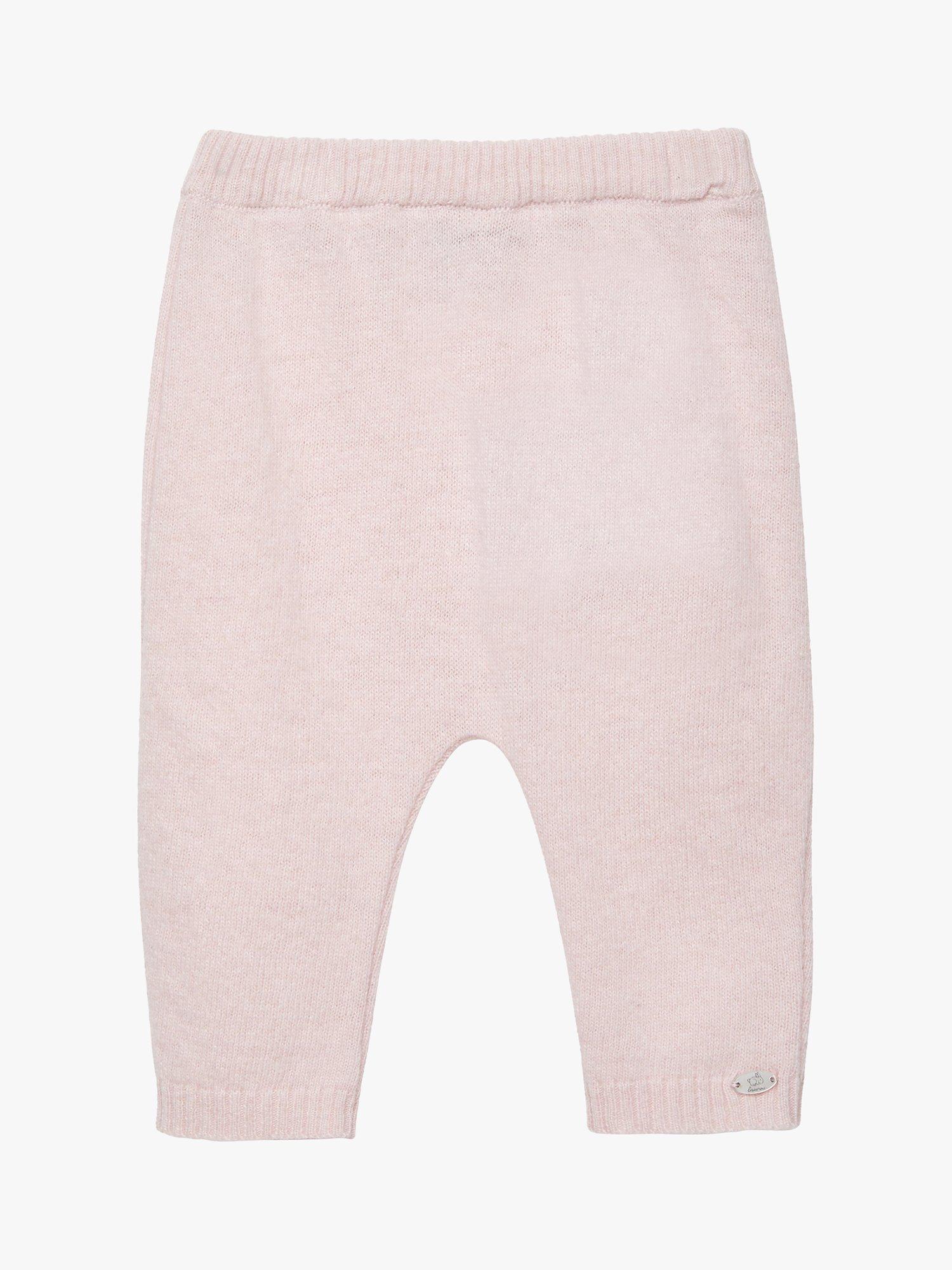 Product image 2 of 3, which shows Trotters Baby Teddy Wool Blend Leggings, Pale Pink, Newborn