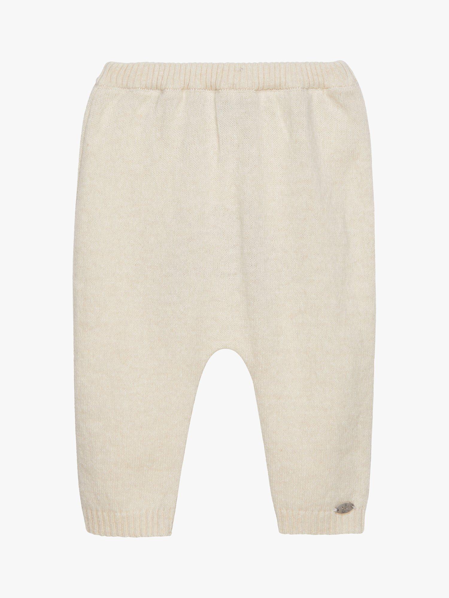 Product image 2 of 3, which shows Trotters Baby Bunny Wool Blend Leggings, Winter White, Newborn