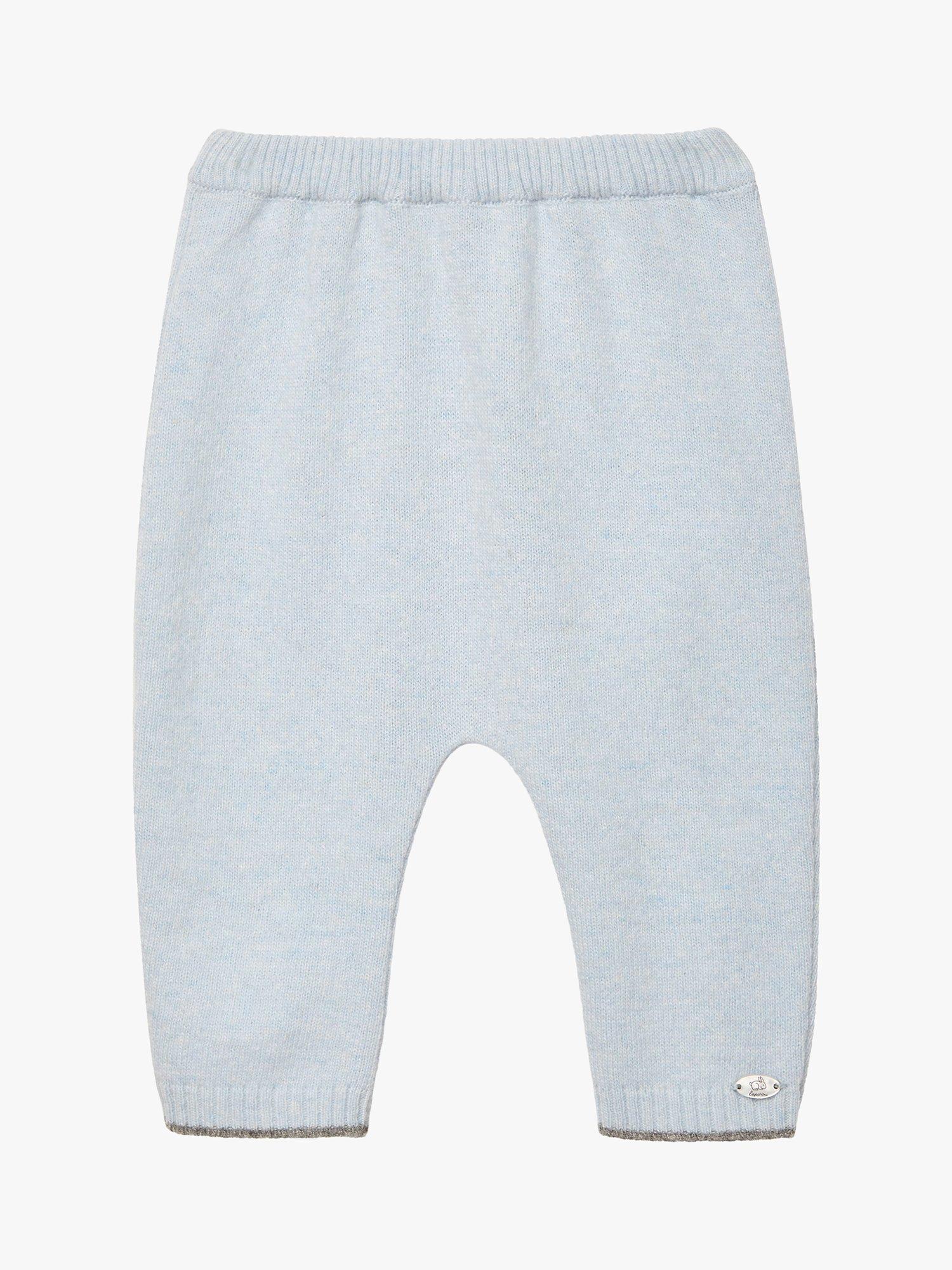 Product image 2 of 3, which shows Trotters Baby Elephant Leggings, Pale Blue, Newborn