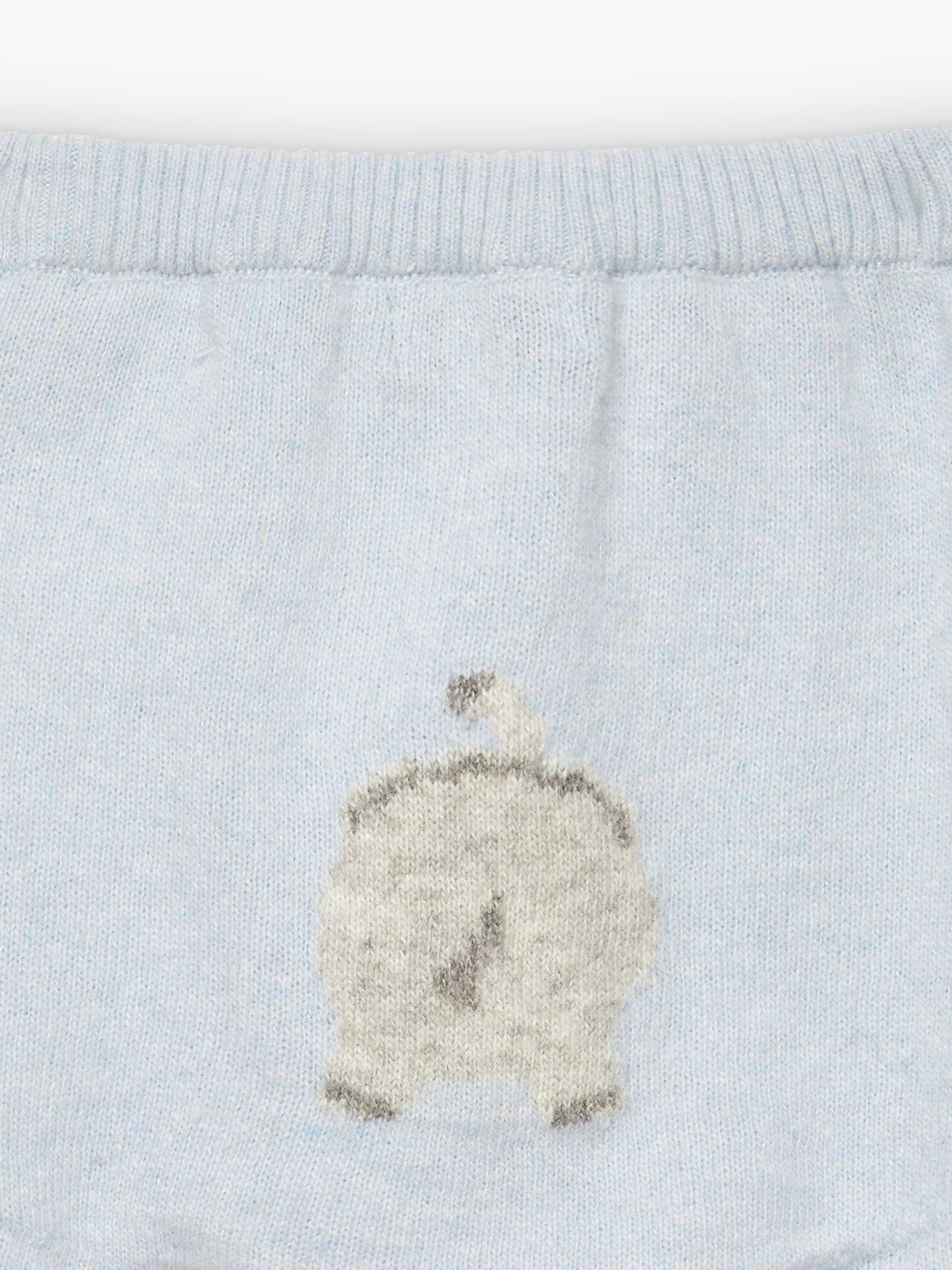 Product image 3 of 3, which shows Trotters Baby Elephant Leggings, Pale Blue, Newborn