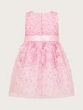 Monsoon Baby Petalina Scuba Floral Dress, Pink