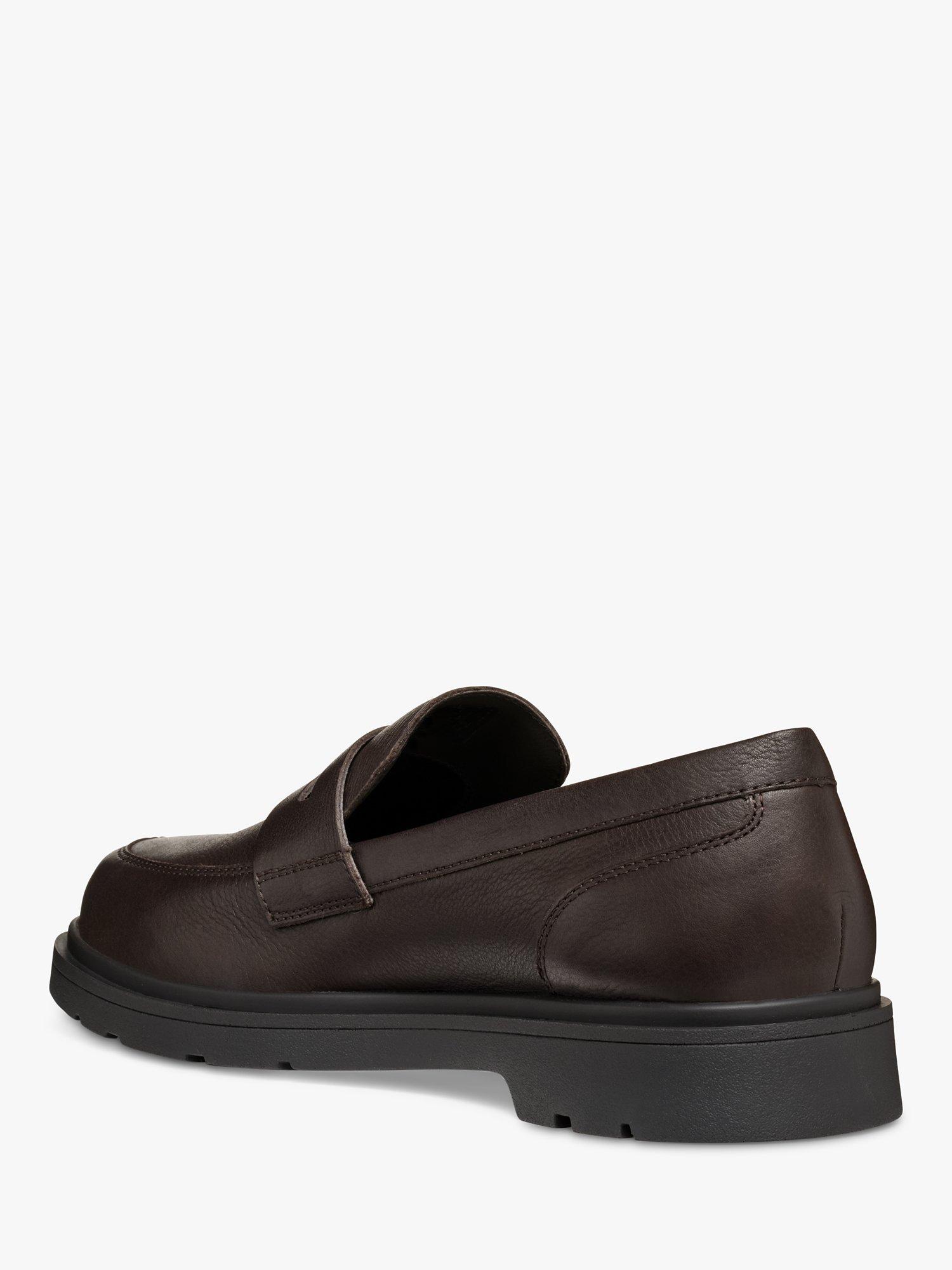 Product image 3 of 6, which shows Geox Spherica EC1 Tumbled Leather Loafers, Coffee, EU40