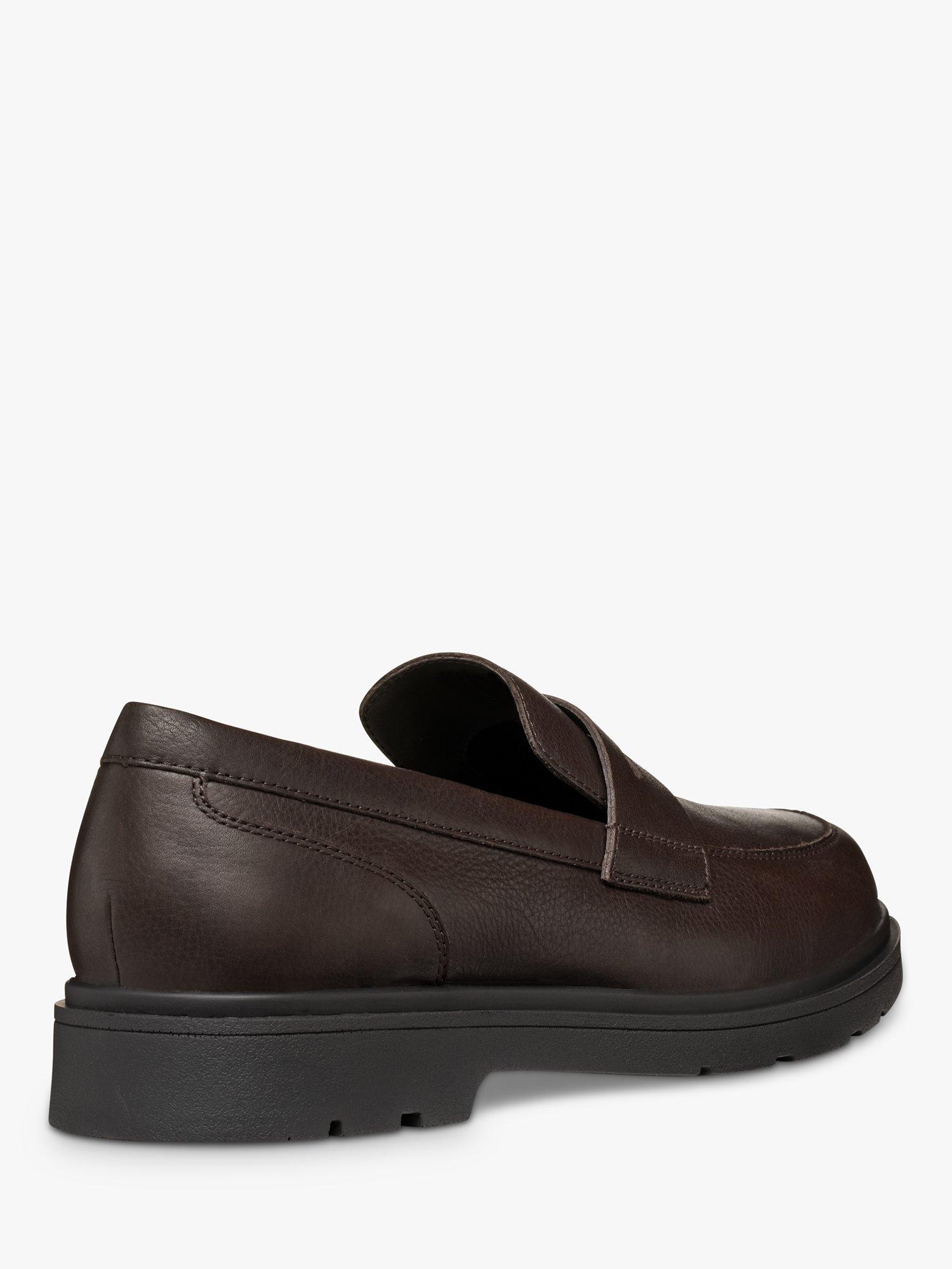 Product image 4 of 6, which shows Geox Spherica EC1 Tumbled Leather Loafers, Coffee, EU40