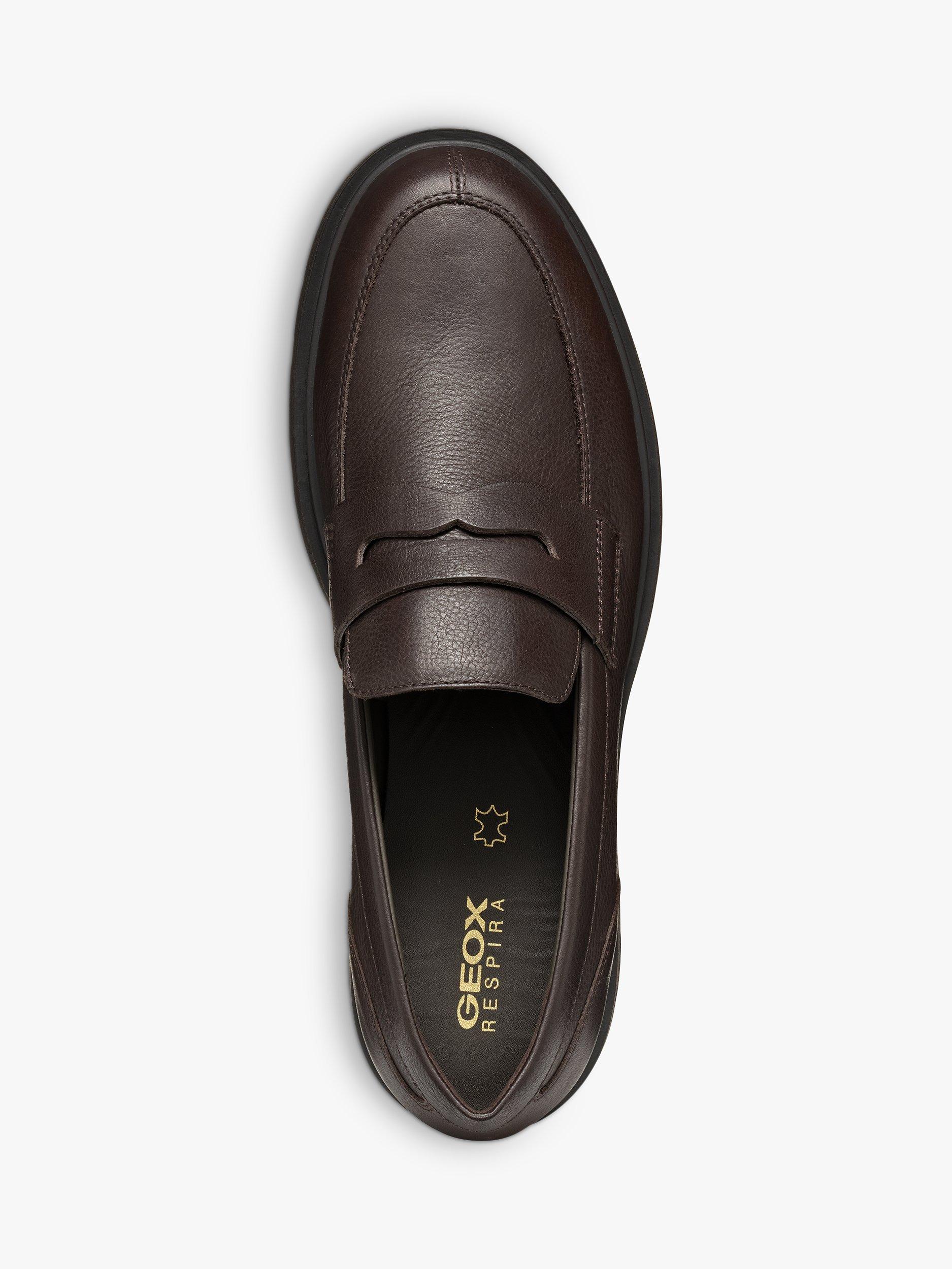 Product image 5 of 6, which shows Geox Spherica EC1 Tumbled Leather Loafers, Coffee, EU40