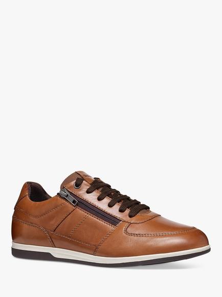 Geox Renan Trainers, Brown Cotto - view 2, Brown Cotto