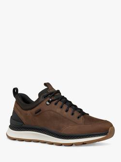 Geox Spherica Actif X2 ABX Waterproof Trainers - view 2, Coffee/Black