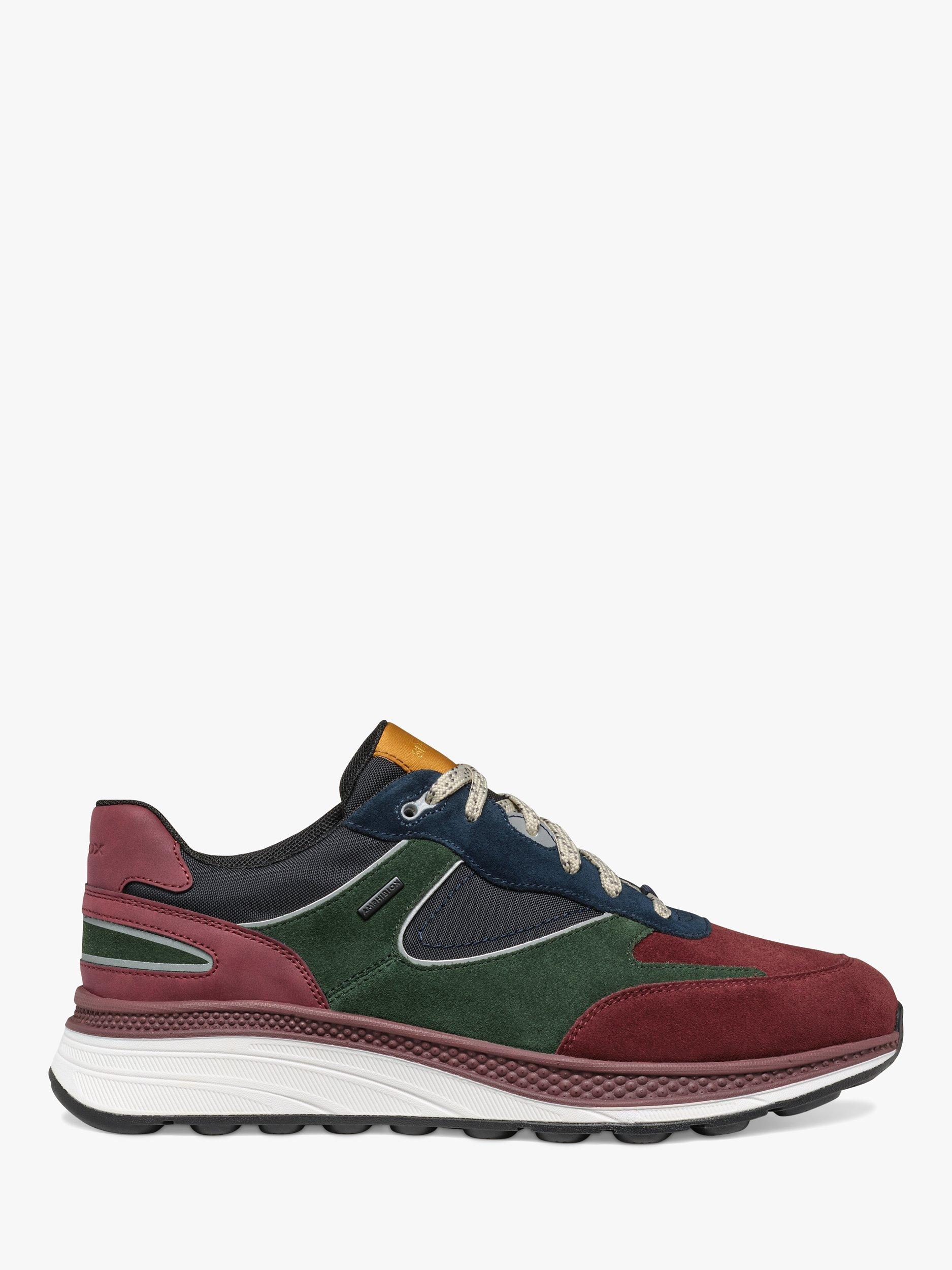 Geox Spherica Actif X1 Trainers, Wine/Dk Green