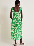 Monsoon Demi Print Sun Dress, Green