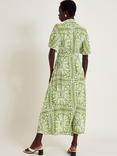 Monsoon Emilia Shirt Dress, Green/Multi