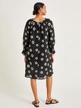 Monsoon Lei Flower Dress, Black