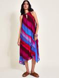 Monsoon Eliza Halter Abstract Midi Dress, Multi