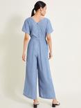 Monsoon Jael Embroidered Jumpsuit, Blue