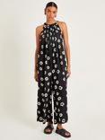 Monsoon Lei Flower Jumpsuit, Black