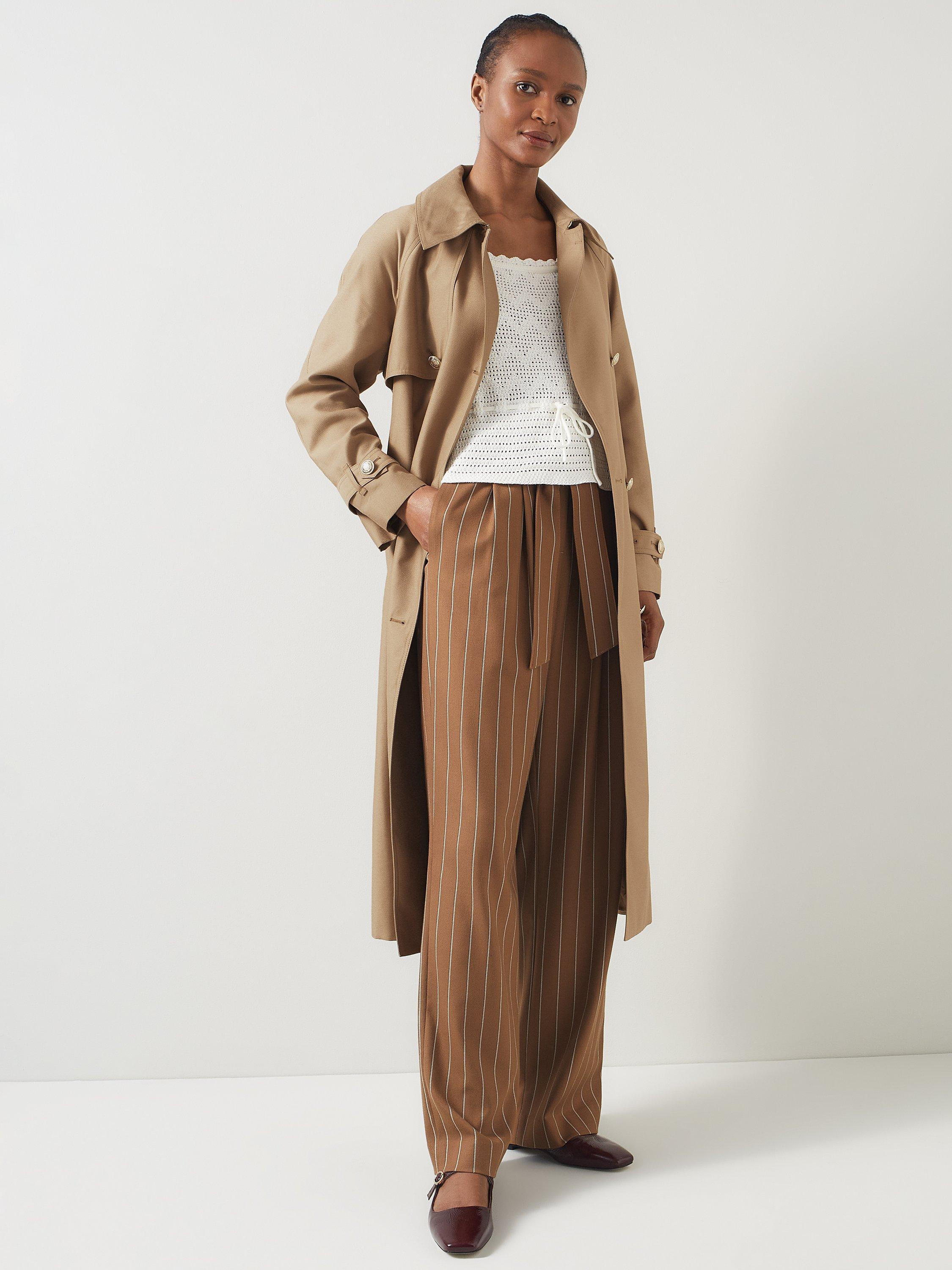 L.K.Bennett Keaton Double Breasted Trench Coat Pale Beige