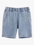 Lindex Kids' Organic Cotton Denim Shorts, Light Denim