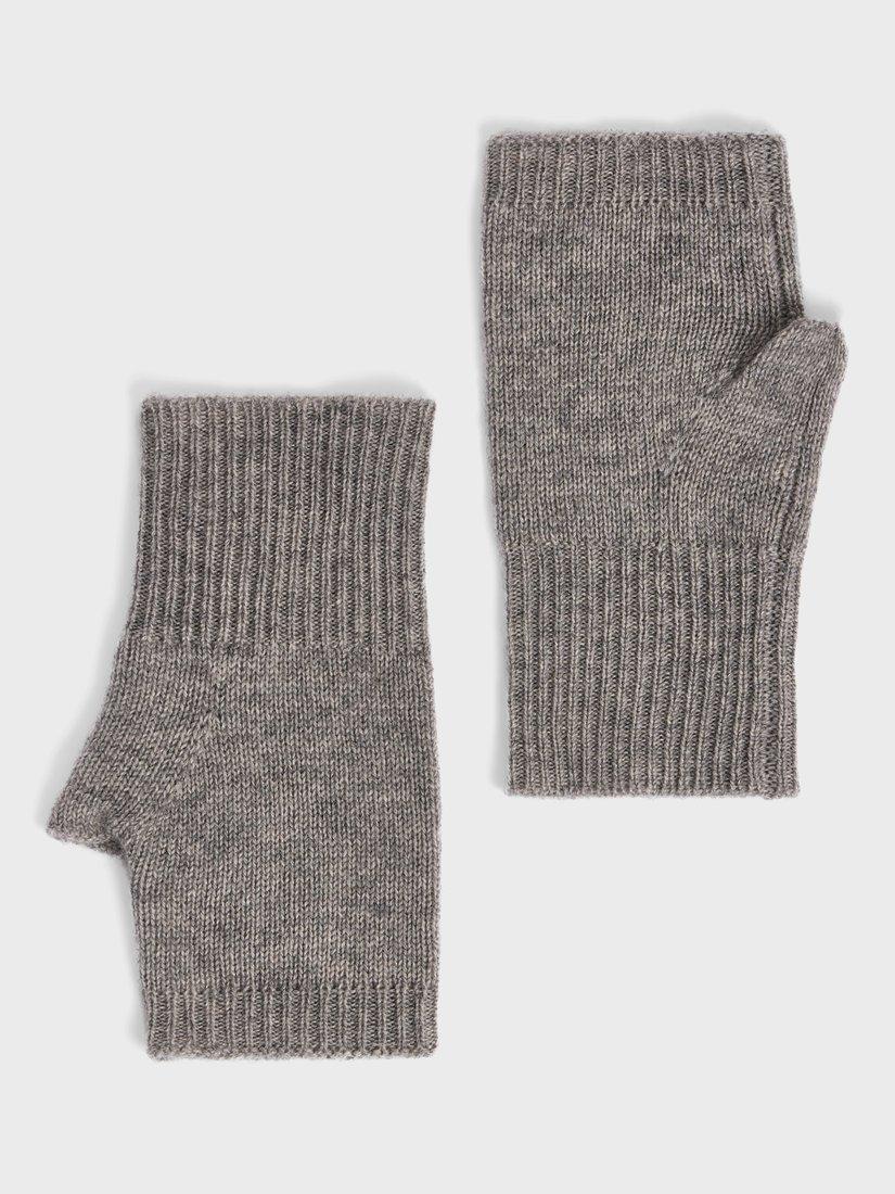 Product image 1 of 2, which shows Gerard Darel Paoline Pure Cashmere Fingerless Gloves, Grey, One Size