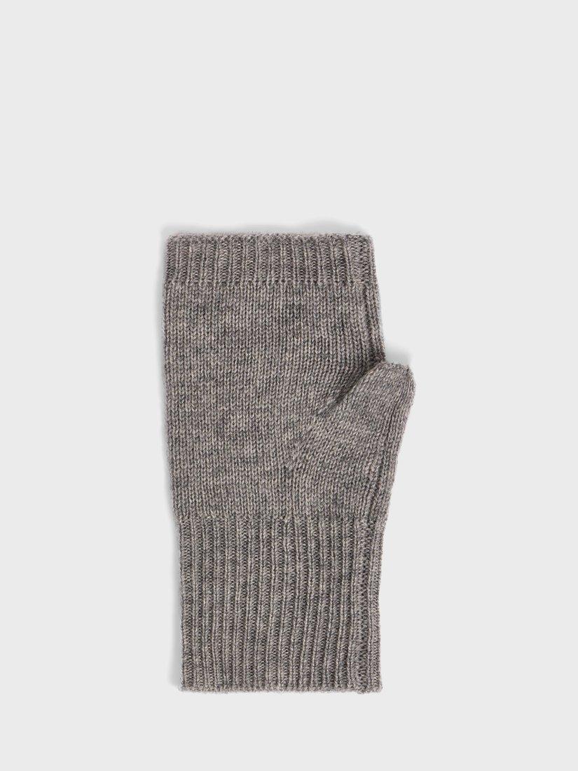 Product image 2 of 2, which shows Gerard Darel Paoline Pure Cashmere Fingerless Gloves, Grey, One Size