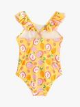 Lindex Kids' Flounce Strap Swimsuit, Light Yellow