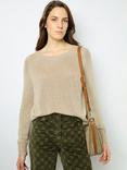 Gerard Darel Jaylin Metallic Thread Jumper, Beige