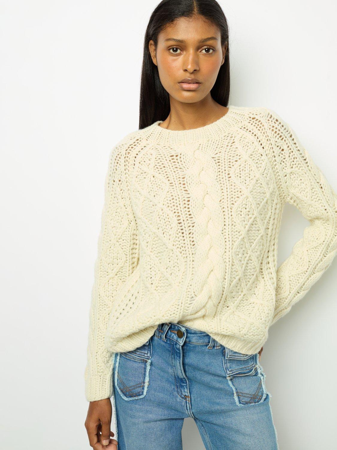 Gerard Darel Jordana Wool Jumper, Ecru