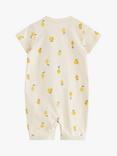 Lindex Baby Organic Cotton Lemon Print Romper Bodysuit, Light Beige