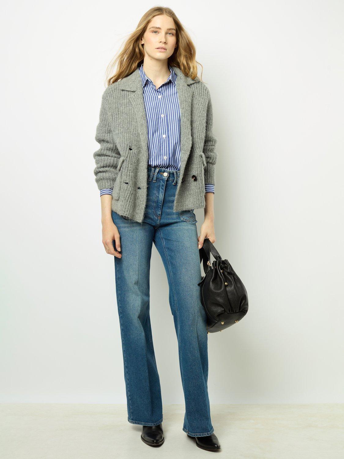Gerard Darel Joesse Wool Blend Cardigan, Grey