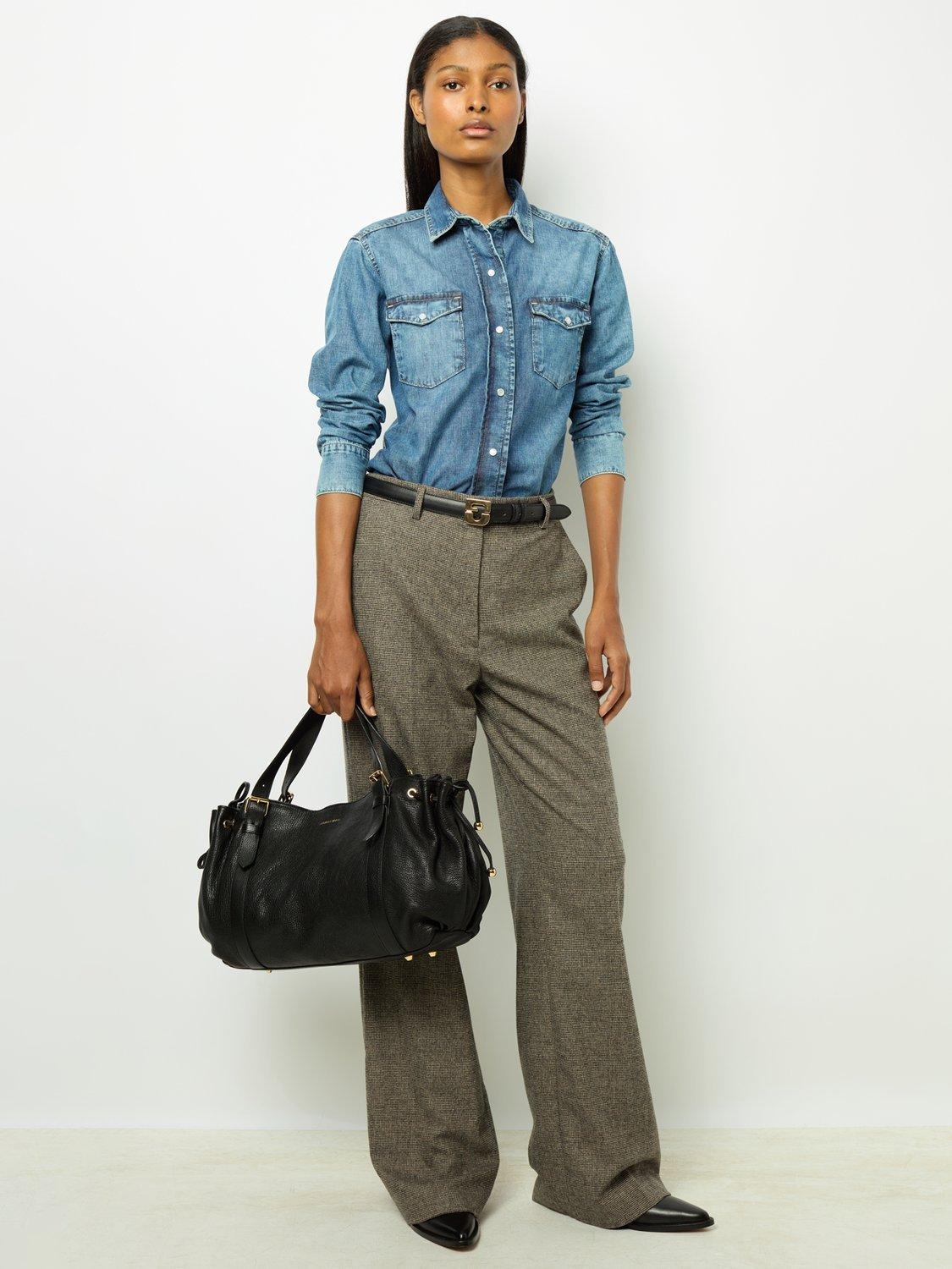 Gerard Darel Dali Wool Blend Trousers, Soft Brown