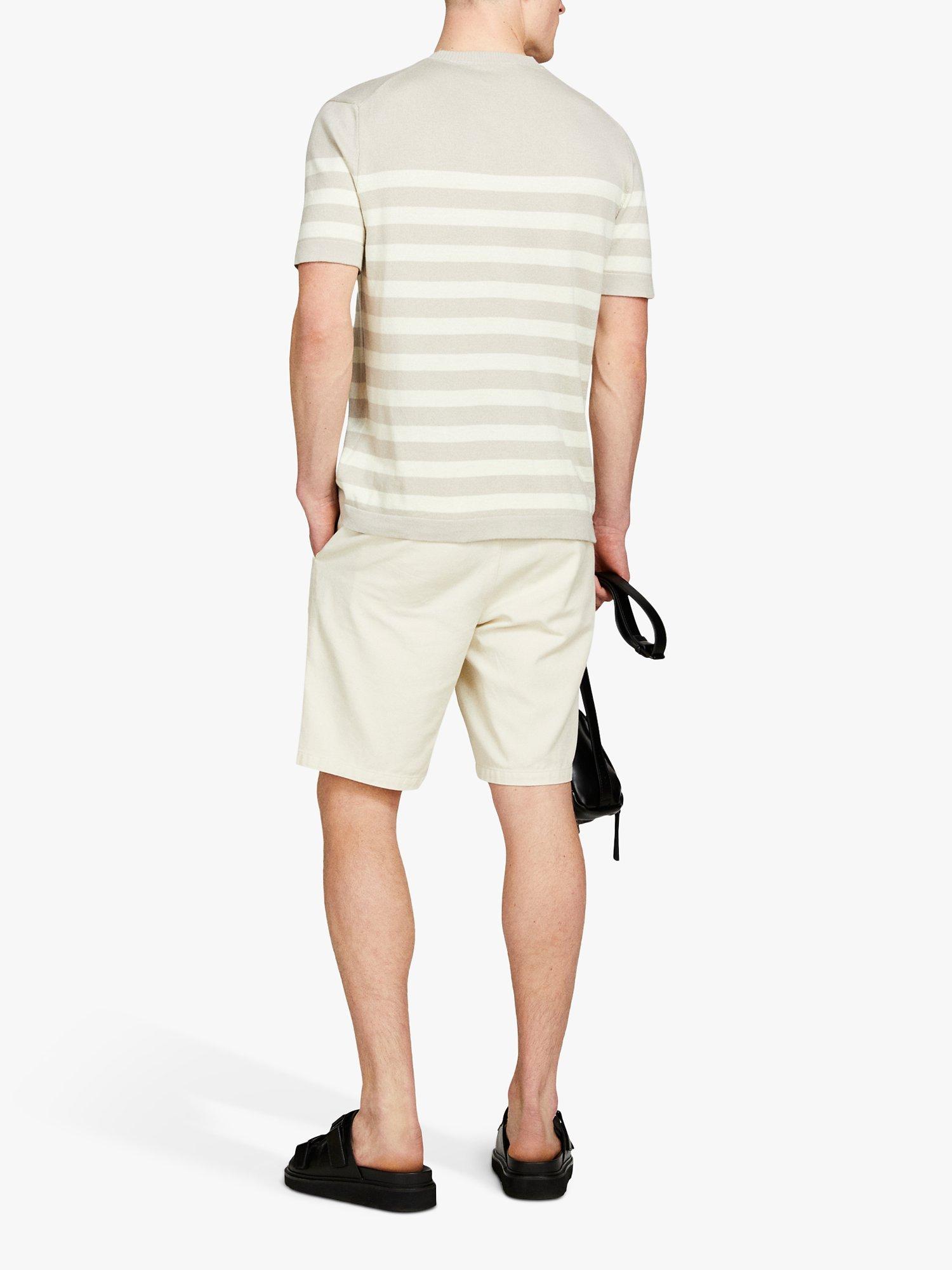Product image 2 of 5, which shows SISLEY Striped T-Shirt, Beige/Cream, XXL