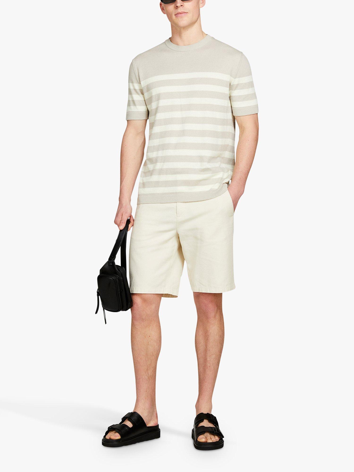 Product image 3 of 5, which shows SISLEY Striped T-Shirt, Beige/Cream, XXL