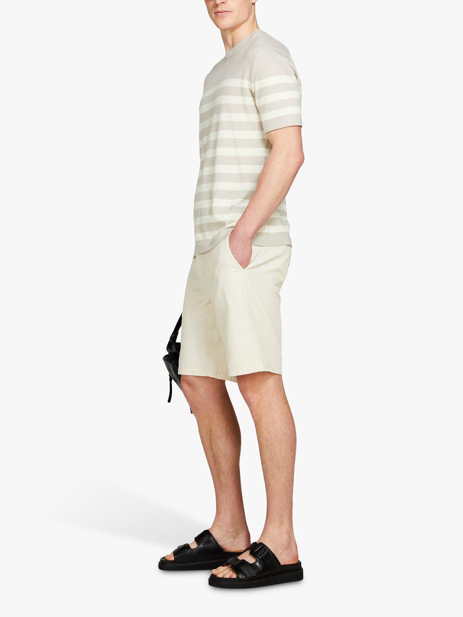 Product image 4 of 5, which shows SISLEY Striped T-Shirt, Beige/Cream, XXL