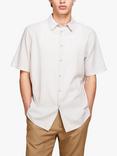 SISLEY Short Sleeve Linen Shirt, Beige