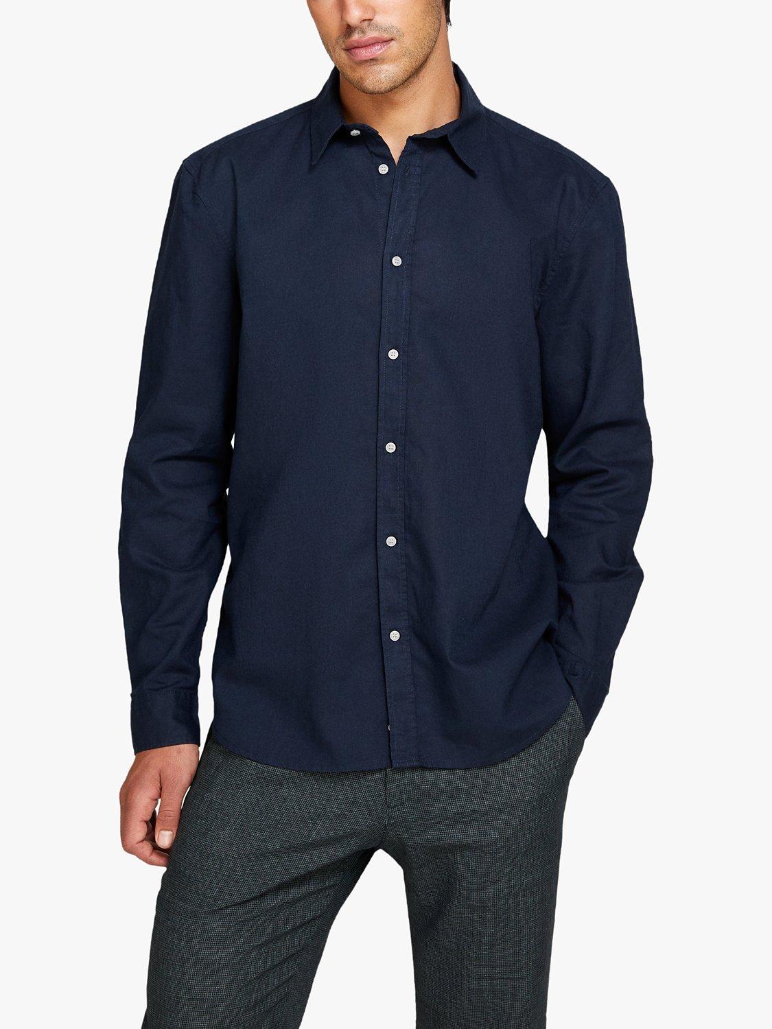 SISLEY Linen Shirt, Navy