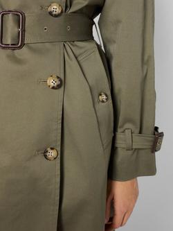 Gerard Darel Serge Trench Coat, Khaki Green - view 2, Khaki Green
