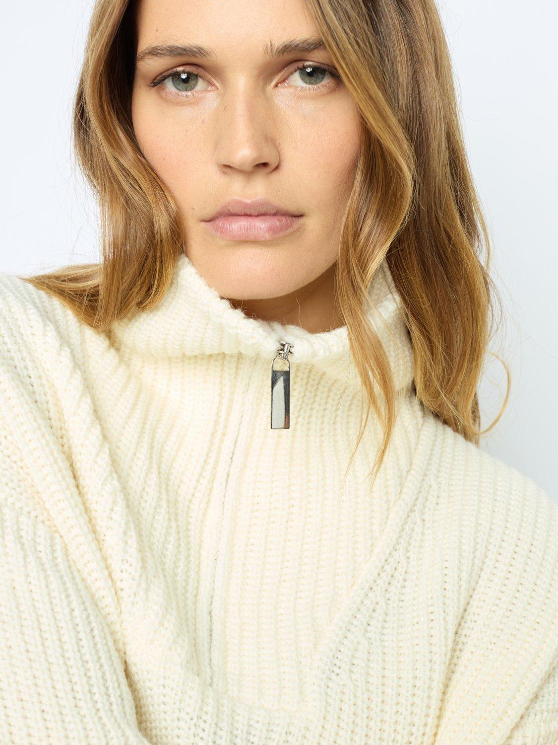 Product image 2 of 5, which shows Gerard Darel Jazzy Wool Blend Jumper, Ecru, 8
