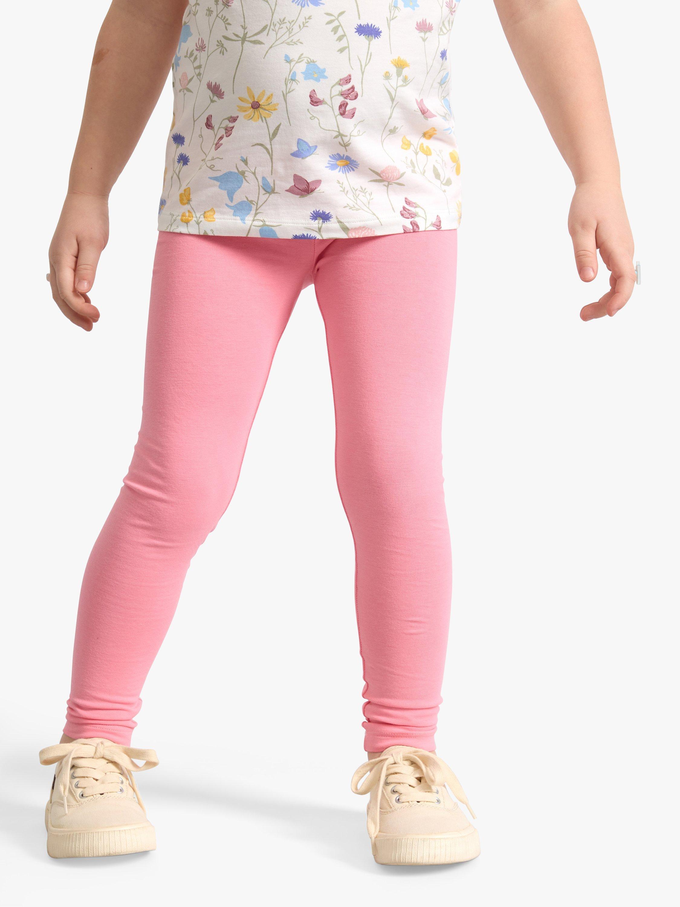 Product image 1 of 7, which shows Lindex Baby Organic Cotton Blend Basic Leggings, Pink, 18-24 months