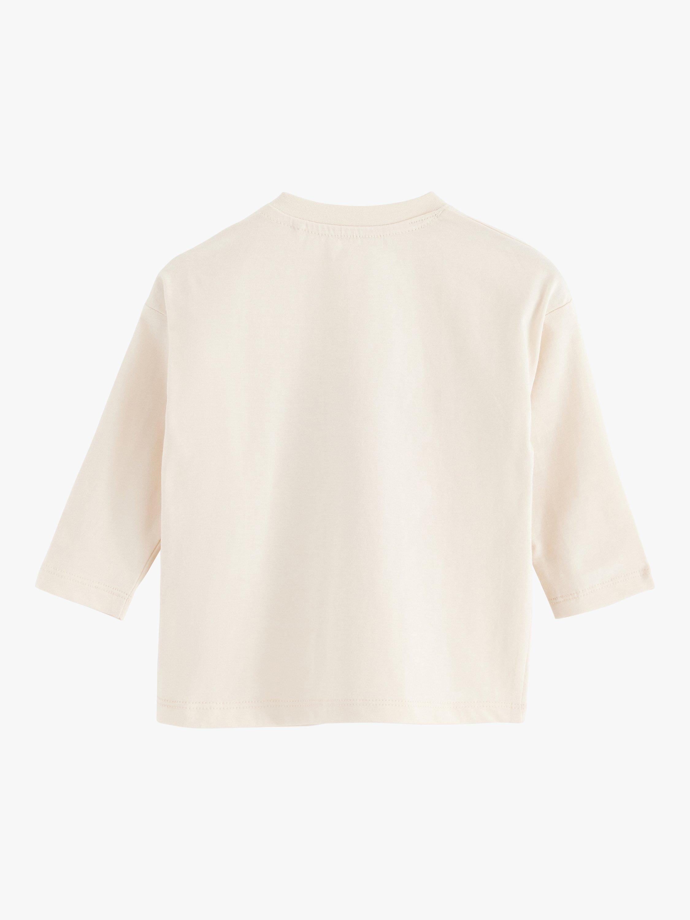 Product image 2 of 3, which shows Lindex Baby Strawberry Print Organic Cotton Top, Light Beige, 4-6 months
