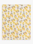 Lindex Organic Cotton Lemon Print Muslin, Light Beige