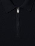 Reiss Ivor Textured Half-Zip Polo Shirt