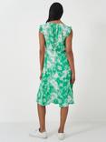 Crew Clothing Tilly Tie Neck Dress, Green