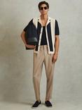 Reiss Brighton Straight Cut Chino Trousers, Soft Camel Brow